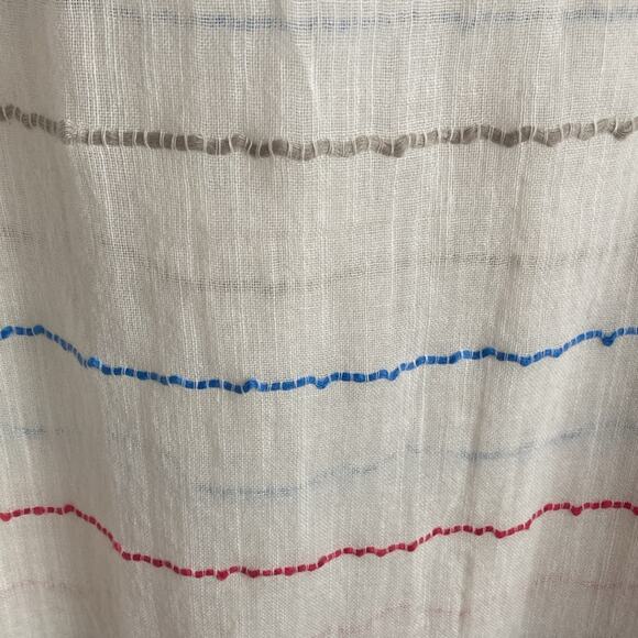 SOLD 😎 Talbots cotton blend airy preppy classic boho scarf wrap resort wear naut - Picture 8 of 10